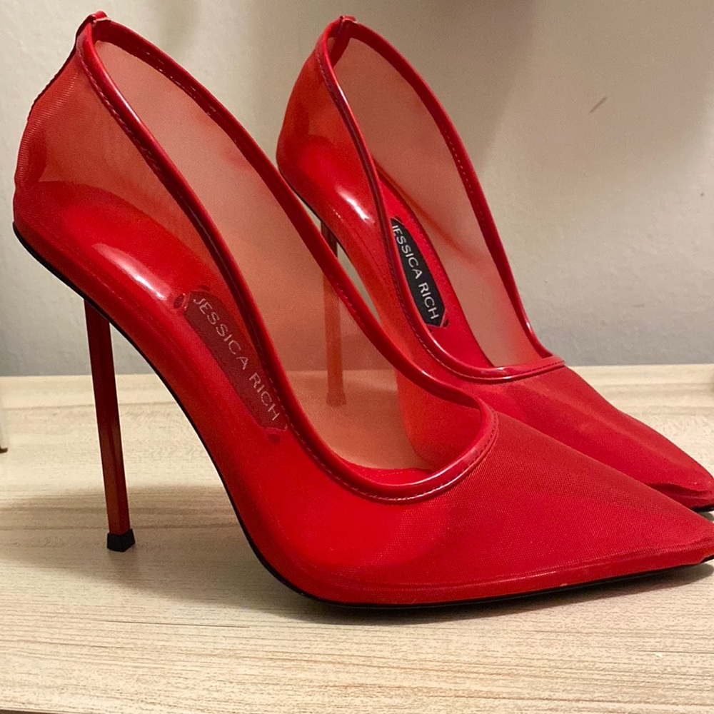 Jessica Rich Mesh Stiletto - Red
